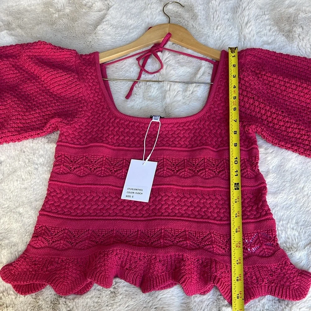 Lucy Paris knitted Pink Women's Top size S